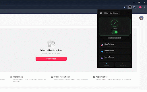 Editing Easy — Promo HD :: Force HD quality for TikTok promo sound uploads