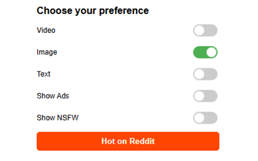 Reddit Media Filter :: Display only specific types of media on Reddit