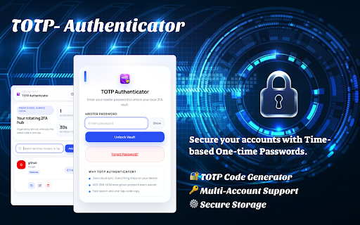 TOTP Authenticator Pro :: Secure, encrypted TOTP authenticator with master password protection