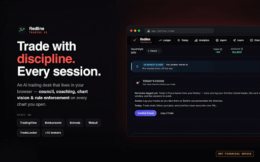RedlineOS :: Read-only chart companion for key-level marking, unified voice, and trade-discipline conversations.