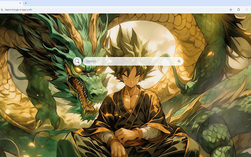 Goku and Shenron Live Wallpaper :: Goku in traditional attire with the mighty Shenron dragon, surrounded by golden light and mystical emerald scales.