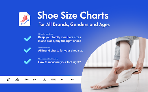 Shoe Size Chart :: Use Shoe Size Chart and get instant access to foot size chart. Try our extension to experience fast and precise shoe size conversion