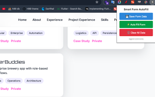 Smart Form AutoFill :: Auto-fill forms with saved data based on URL