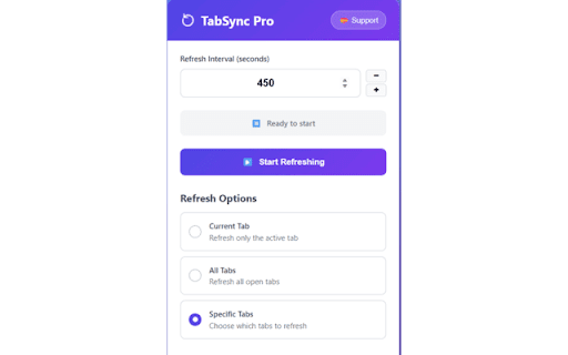 TabSync - Tabs Refresher :: Advanced tab refreshing with countdown timers and selective tab management