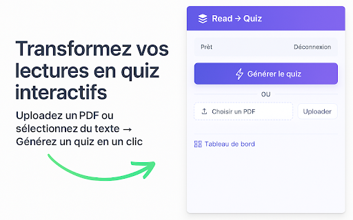 Read to Quiz :: Transformez n'importe quel article en quiz de mémorisation.