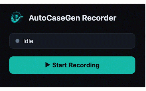 AutoCaseGen - Test Recorder & Code Generator :: Record clicks, inputs & navigation and generate Playwright or Cypress test code with POM support. No server required.