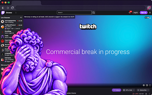 Twitch Video AdBlock :: Block Twitch video ads, pre-rolls and mid-rolls. Remove pop-ups, banners and ads across websites with an ad blocker for Chrome
