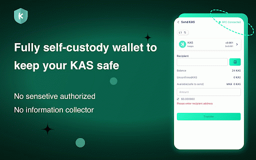 KasKeeper :: Brand new Kaspa wallet supported by the KEF, maintained by Tech Trends.