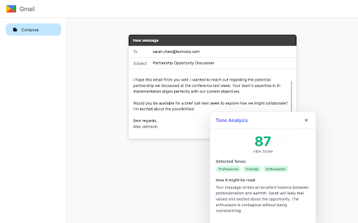 SumGeniusAI VibeCheck :: AI-powered tone analysis by SumGeniusAI - Never send the wrong message again