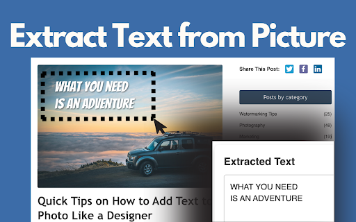 Extract Text From Picture :: Try Extract Text From Picture – an online OCR extension to copy text from pictures. Easily extract text from images!