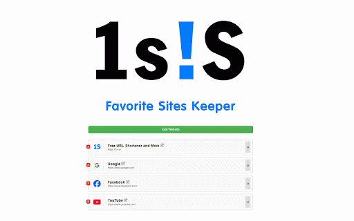 Favorite Sites Keeper :: Save and display a list of favorite websites on a new tab