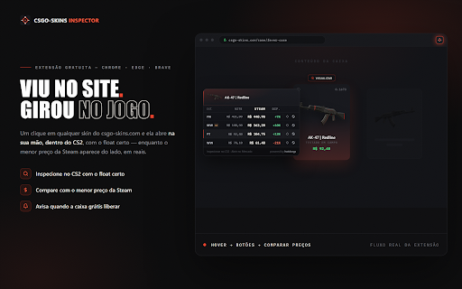 CSGO-SKINS Inspector :: Inspecione skins do csgo-skins.com direto no CS2 e veja preços do Mercado da Steam. Por hotdorgs — csskins.caliberda.com.br