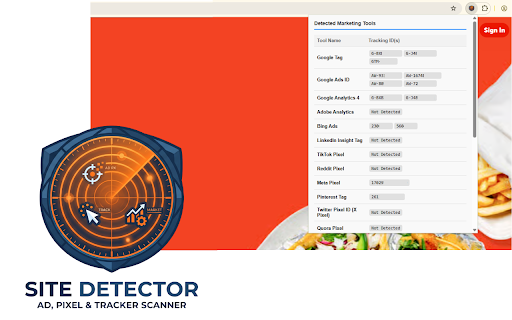 Marketing Tag & Pixel Detector :: Detects pixels, tracking codes, and marketing tools on websites.