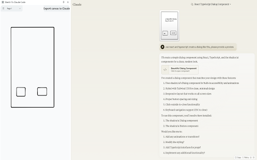 Sketch To Claude Code :: Draw, click, code! Turn your sketches into working code instantly with Claude.
