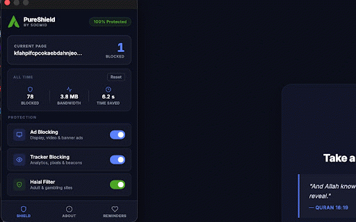 PureShield :: Block ads, trackers & harmful content. Privacy-first content blocker by SOCMID.