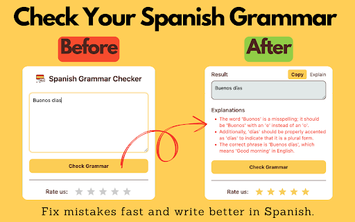 Spanish Grammar Checker :: Use Spanish Grammar Checker to improve your writing. Accurate grammar check and Spanish grammar corrector right in your browser.