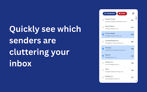 InboxWhiz - Bulk Unsubscribe & Clean Gmail :: Declutter your Gmail in seconds - mass unsubscribe and remove emails in bulk effortlessly.