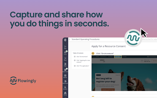 Flowingly SOP Recorder :: Create SOPs instantly. Keep documentation current during onboarding and ERP changes. Save 95% of SOP writing time.