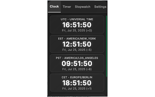 Global Time - UTC Clock & Convert :: Multi-timezone clock with drag reorder, custom lists & presets. Timer, Stopwatch & Time Converter included.