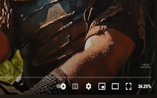 YouTube Progress Percentage :: Displays the percentage of the YouTube video completed.