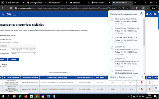 TribuTafacil XML :: Extensión para descargar facturas XML y PDF del SRI