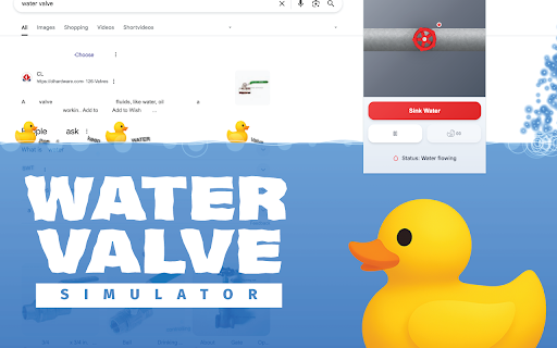 Water Valve Simulator :: Simulates water pouring from a valve onto your webpage