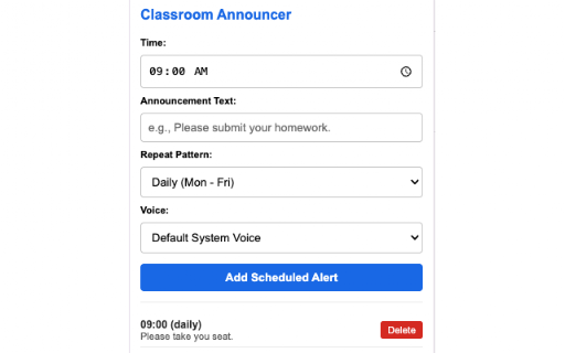 Goshen Announcer :: Goshen Announcer is an automated text-to-speech scheduling tool designed for educators, school staff, and administrators to manage…