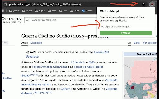 Dicionário de Português :: Traduza palavras ou parágrafos selecionados em português.
