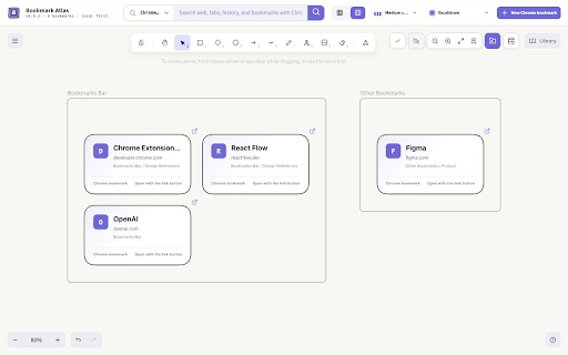 Bookmark Atlas – Excalidraw New Tab :: An Excalidraw-powered new tab with persistent web embeds and native browser bookmark cards.