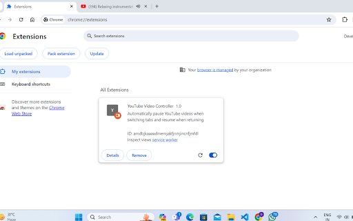 YouTube Video Controller :: Automatically pause YouTube videos when switching tabs and resume when returning.