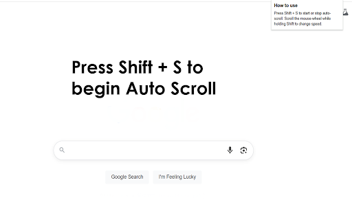 Auto Scroll :: Toggle smooth auto‑scroll with Shift+S and adjust speed on the fly.