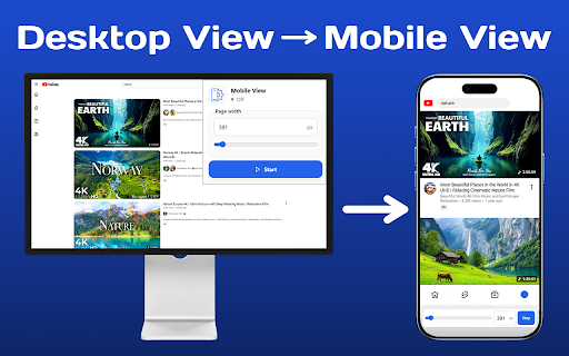 Mobile View :: Use Mobile View Extension for Chrome mobile view website testing. Check your website on mobile phone screens in one click.