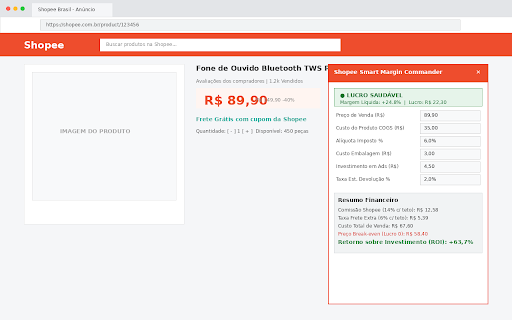 Shopee Smart Margin Commander :: Real-time margin calculator, commission cap enforcement, and profit alerts for Shopee sellers, with multi-market support.