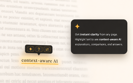Context Explain :: Understand anything as you read: context-aware AI explanations, translations & follow-up Q&A without leaving the page. BYO API key.
