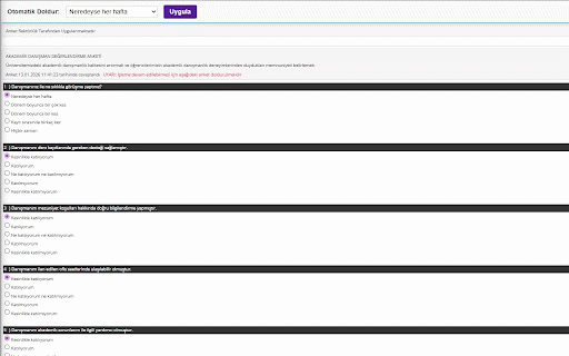 Proliz Oto Ankent Doldurucu :: Automatically fills surveys on University Student systems in Turkey.