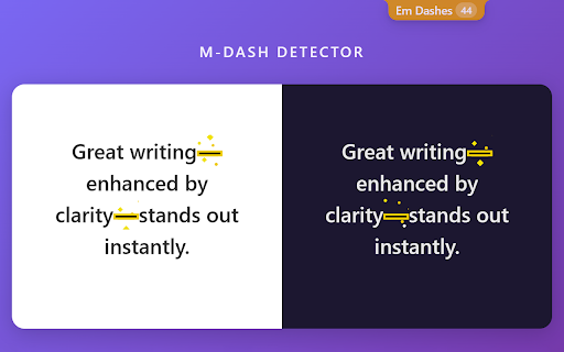 M-Dash Detector :: Highlights em-dashes (—) commonly used by AI models to make you aware of AI-generated text