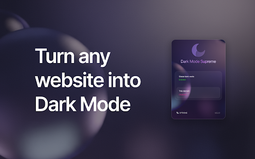 Dark Mode Supreme :: Smart and super lightweight dark mode switcher.