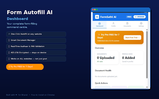 Form Autofill AI: Smart Form Filler & Auto Fill :: AI-powered form filler to auto fill job applications, government forms, and online registrations instantly with smart autofill.