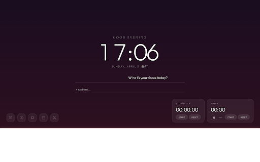Calm Tab — Minimal New Tab :: A beautifully minimal new tab with clock, greeting, and stunning backgrounds. Breathe. Focus. Start fresh.