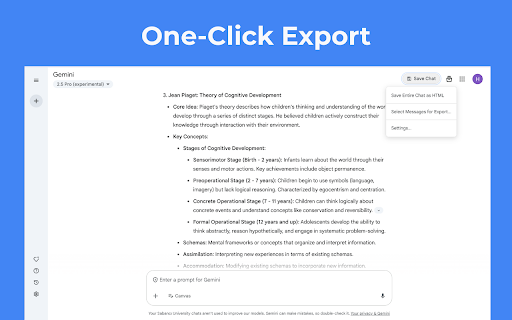 SaveChat – for Gemini & AI Studio :: Export Gemini and AI Studio conversations