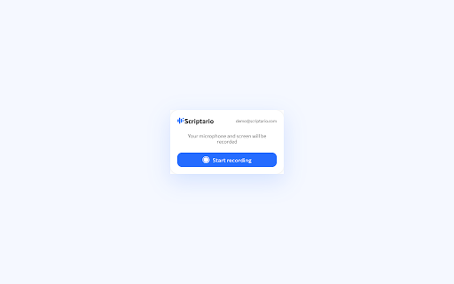Scriptario: Screen and Audio Recorder :: Record meetings and automatically transcribe them with AI in your browser.