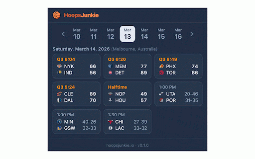 Hoops Junkie :: Live NBA scores at a glance