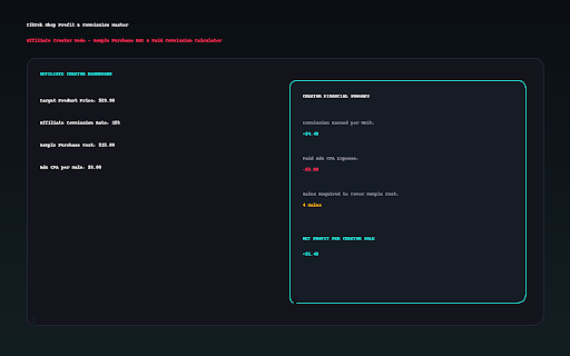 TikTok Shop Profit & Commission Master :: Dual financial calculator for TikTok Shop Sellers & Affiliate Creators. Real-time profit, break-even, CPA ads ROI & 50+ languages.