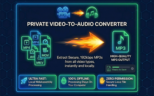 Offline Video to Audio Converter - MP4 to MP3 :: Effortlessly extract audio from video files. Convert MP4 to MP3, MOV to MP3 100% offline, securely, and instantly.