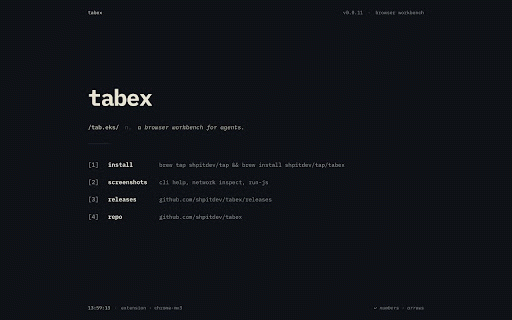 Tabex :: Browser bridge and session control surface for Tabex.