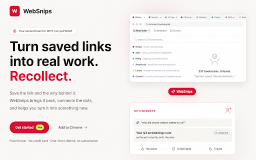 WebSnips :: Capture, contextualize, and connect ideas across the web. Your personal knowledge clipper.