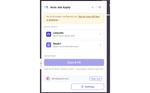 AutoJobApply – AI Resume Match & auto apply :: AI job application autofill that scores every posting against your resume first — auto apply to real matches, not spray-and-pray.