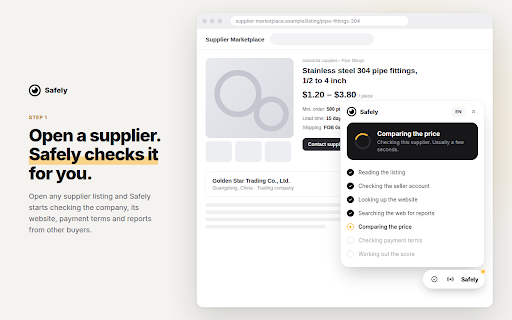 Safely :: Secure your online transactions. It checks the seller risk score and protect payment everywhere you shop.