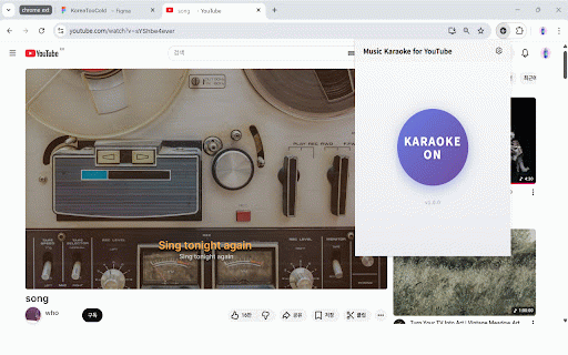 Music Karaoke for YouTube :: Display real-time synced lyrics on YouTube music videos.