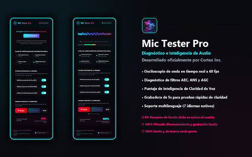 Mic Tester Pro :: Prueba y analiza las flags de procesamiento de audio de tu micrófono en tiempo real.
